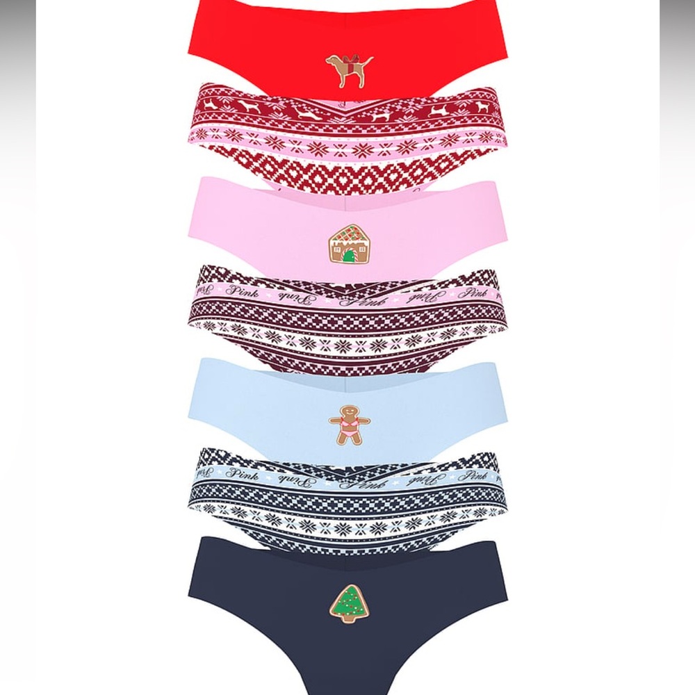 Victoria's Secret PINK no show Thongs Pack of 7